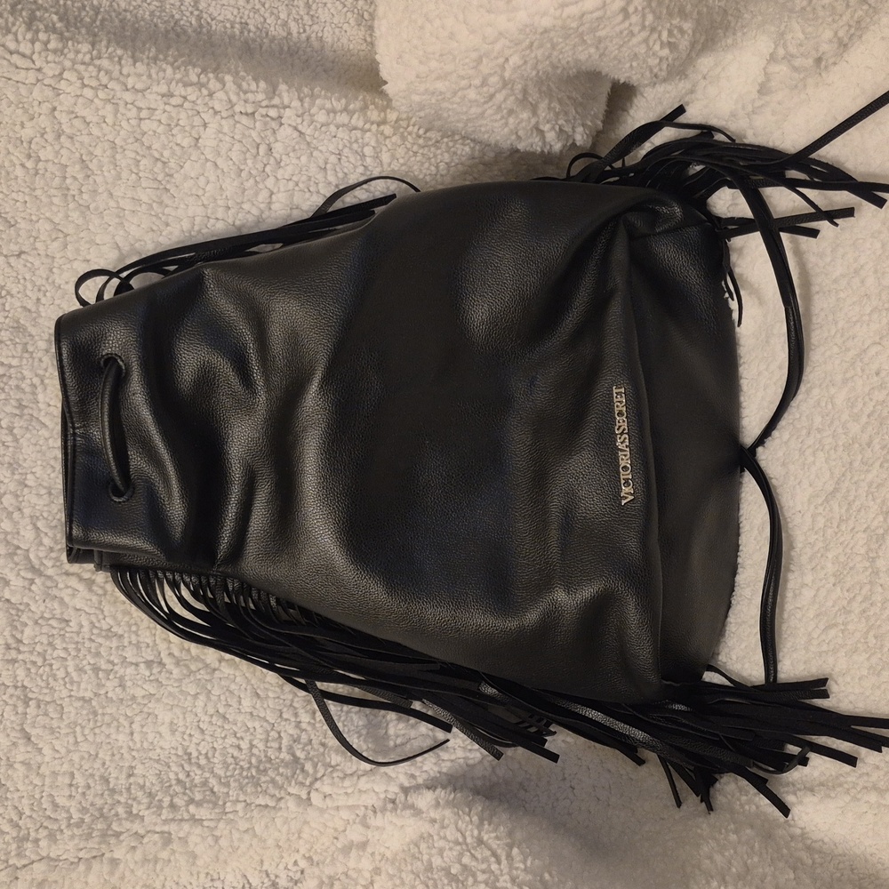 Victoria Secret black tassel bag
